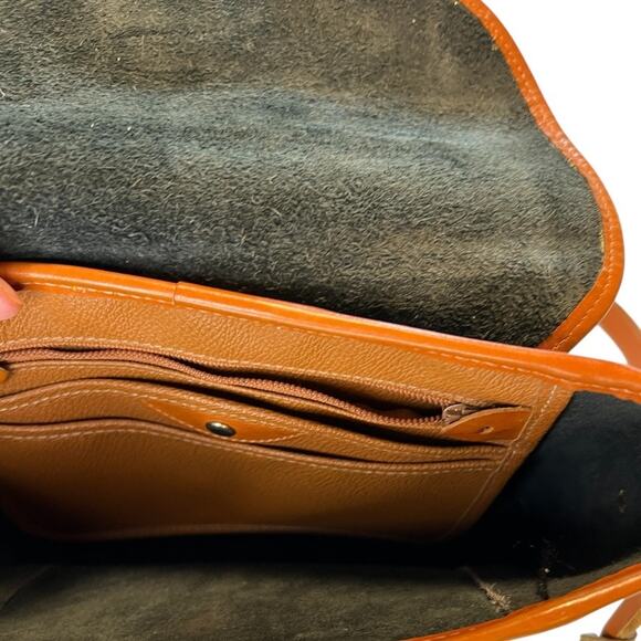 Dooney & Bourke Pebble Leather Black Tan Adjustable Shoulder Strap Crossbody Bag - Picture 7 of 11